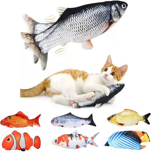 Cat USB Charger Toy Fish Interactive Electric