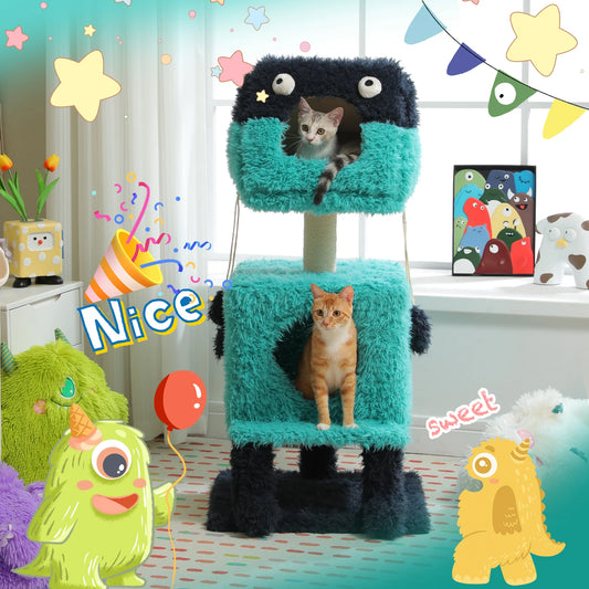 Monster Series Cute Cat Tree Tower Toy