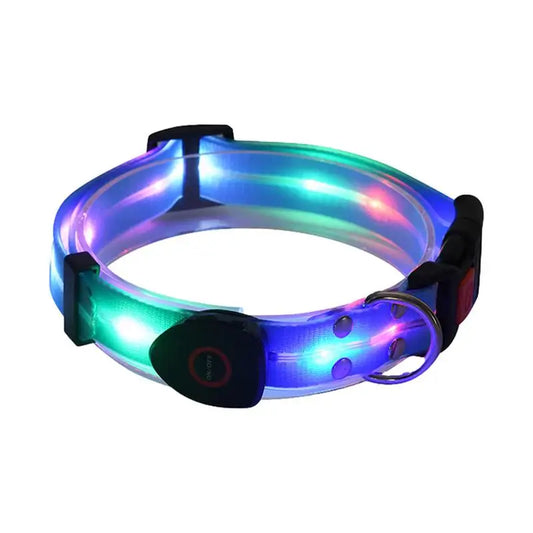 Dog Glowing Collar Lighted Adjustable Glowing Pet Collar