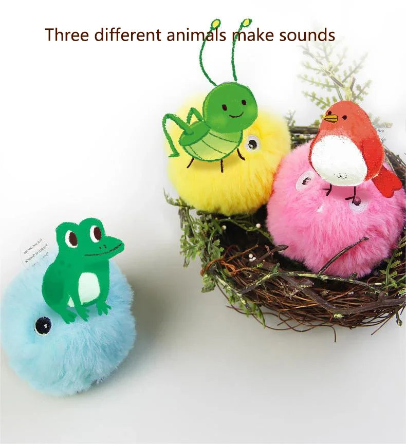 Pets Chirping Sounds Frog Cricket Bird Catnip Toy