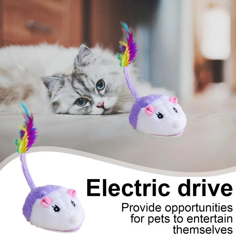 Cat Mouse Toys Automatic Moving Mouse Electric Fun Safe Catnip Toy Pet Toy Soft For Cat Kitten Indoor And Outdoor Play