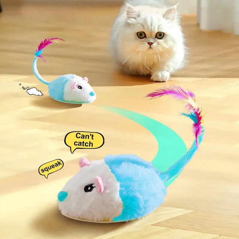 Cat Mouse Toys Automatic Moving Mouse Electric Fun Safe Catnip Toy Pet Toy Soft For Cat Kitten Indoor And Outdoor Play