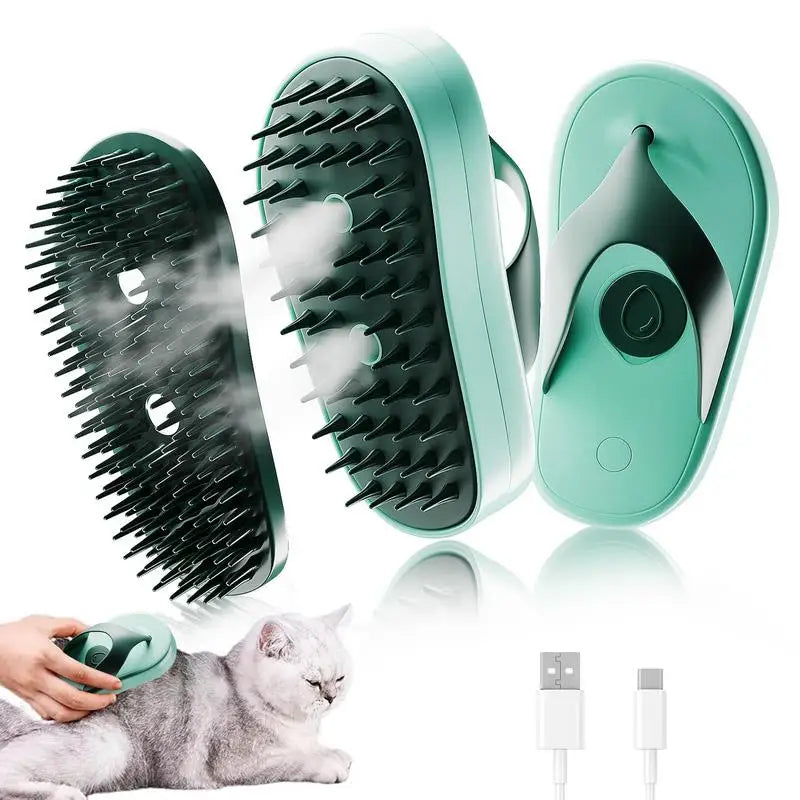 Cat Grooming Brush With Steam Dog Brush For Shedding