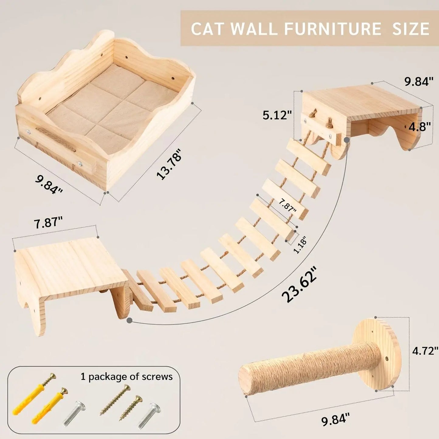 Cat Hammock for Wall Furniture