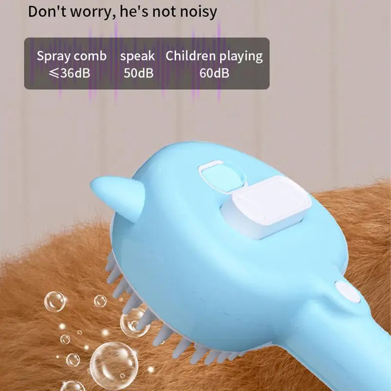 Steam Cat Brush 3 In 1 Pet Steamer Massage Brush