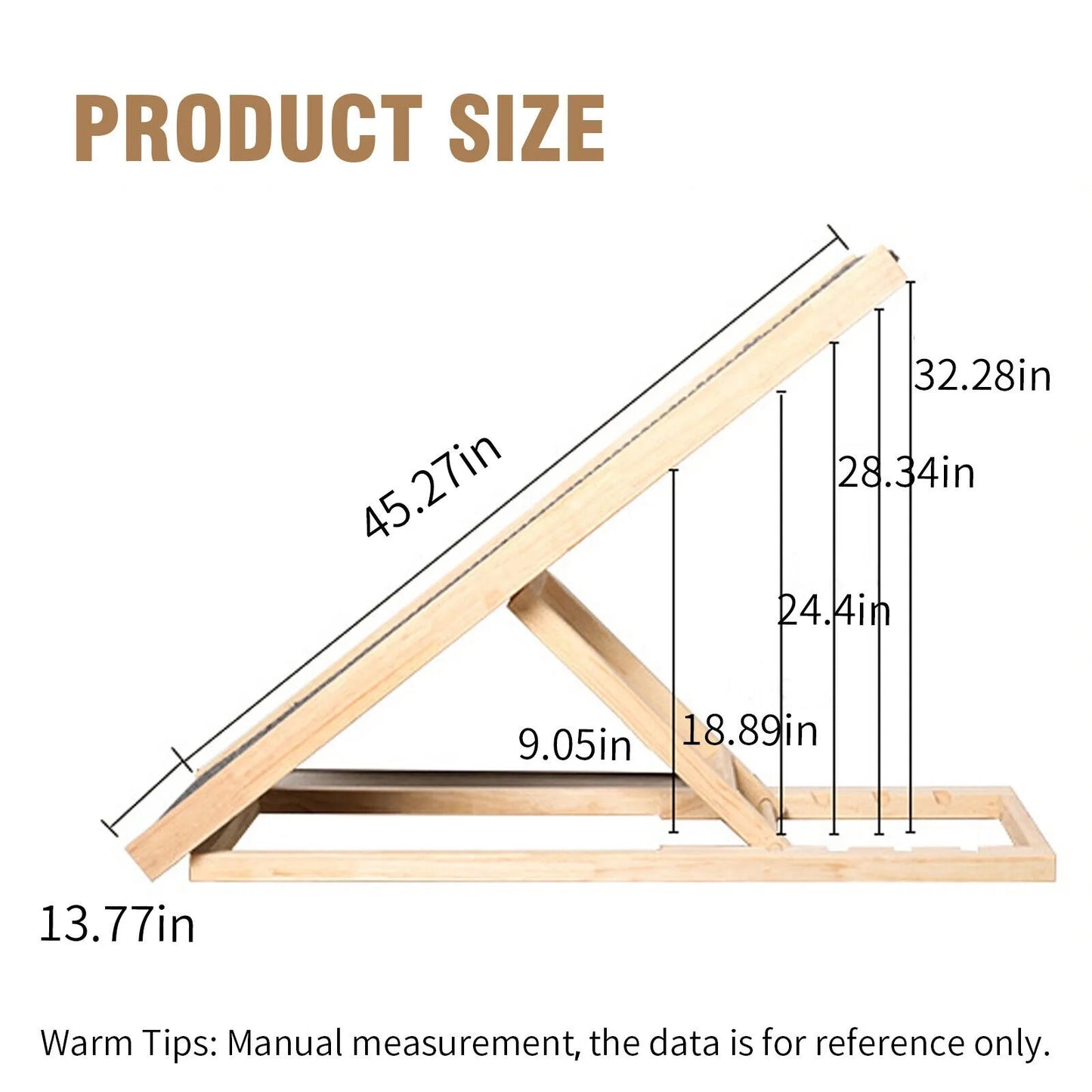 Adjustable wooden ramp for pet