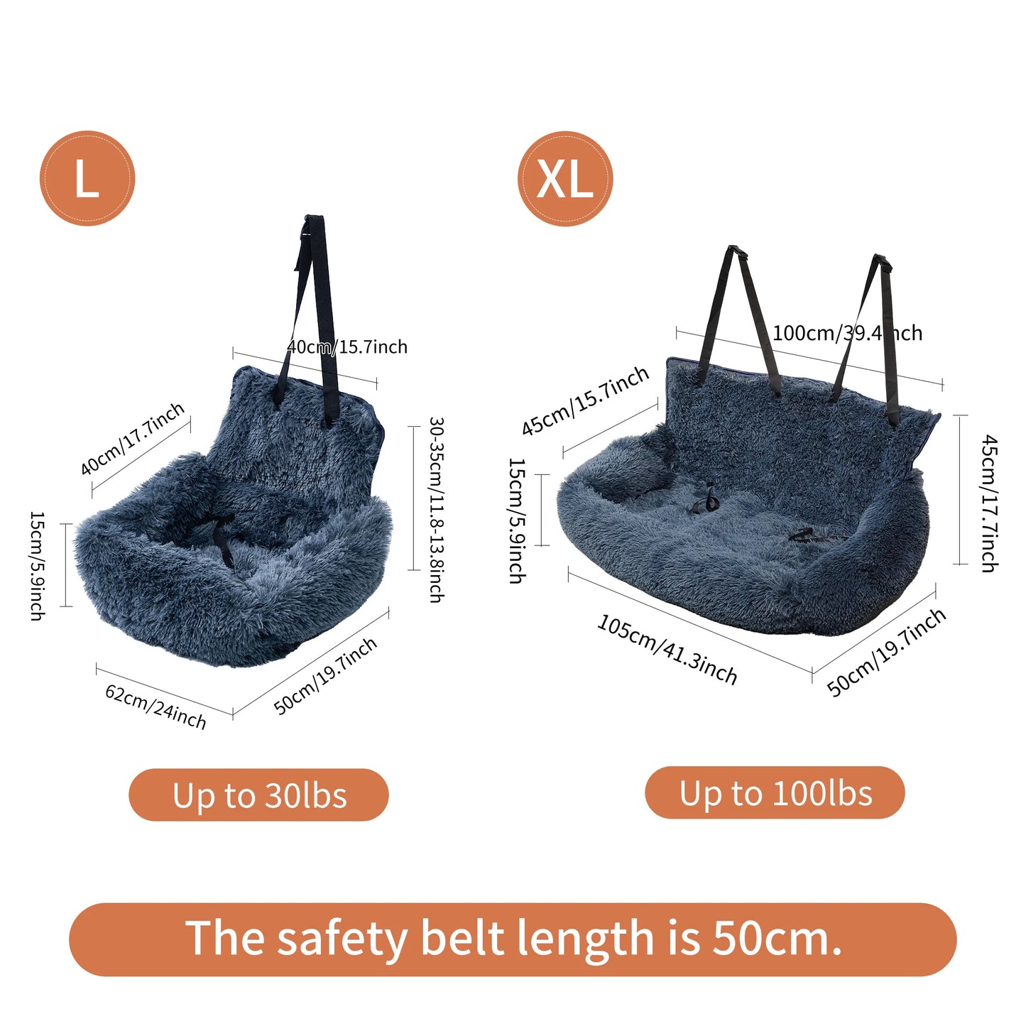 Two Dog Car Seat for Large Dogs