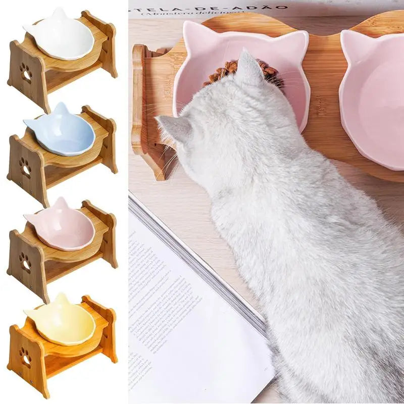 Cat Bowl Anti Vomiting Elevated Pet Feeder Bowl