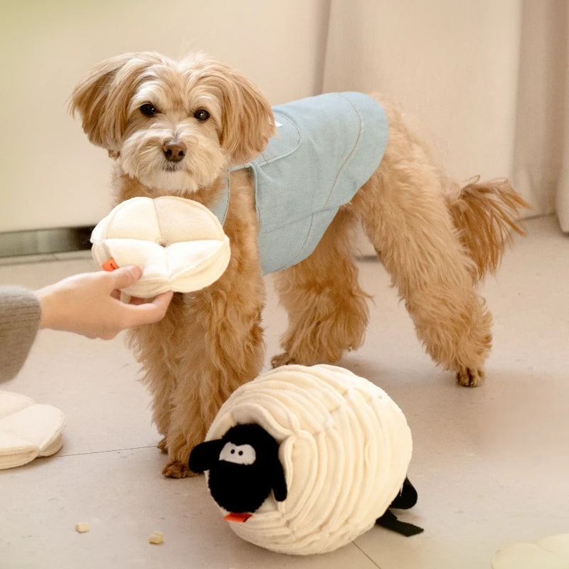 Dog Sniffing Toy Sheep Shaped Hiding Food