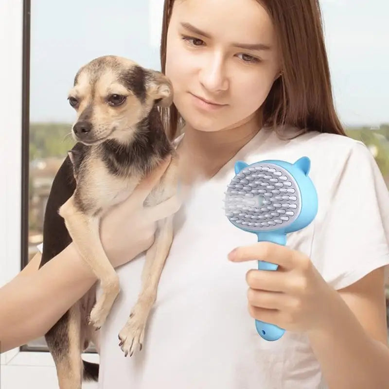 Steam Cat Brush 3 In 1 Pet Steamer Massage Brush