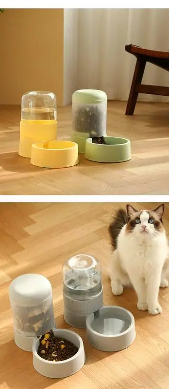 Pet Bowl Automatic Feeder And Water Dispenser