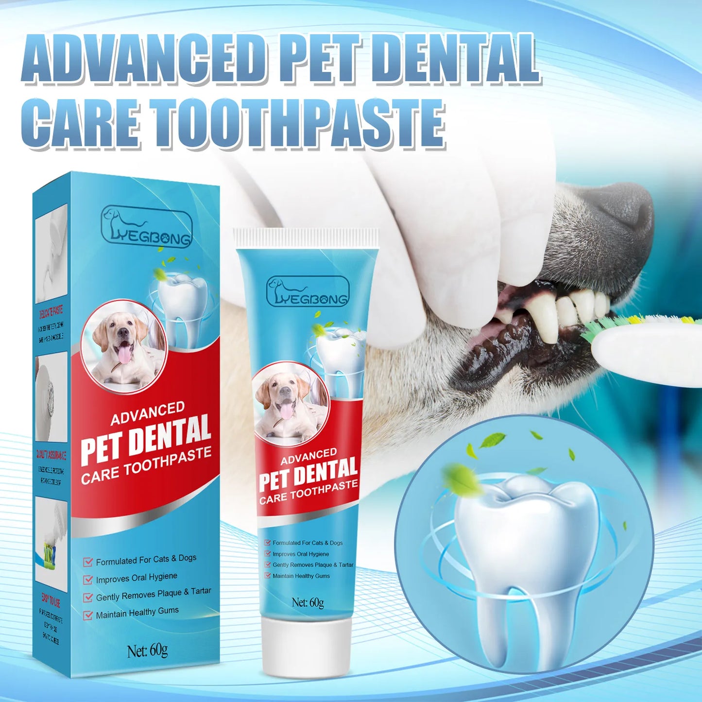 Cats Dogs Pet Toothpaste toothbrush Set