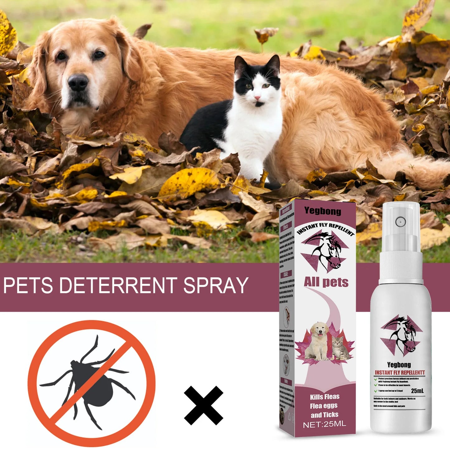 Flea Tick And Mosquitoes Spray For Dogs Cats