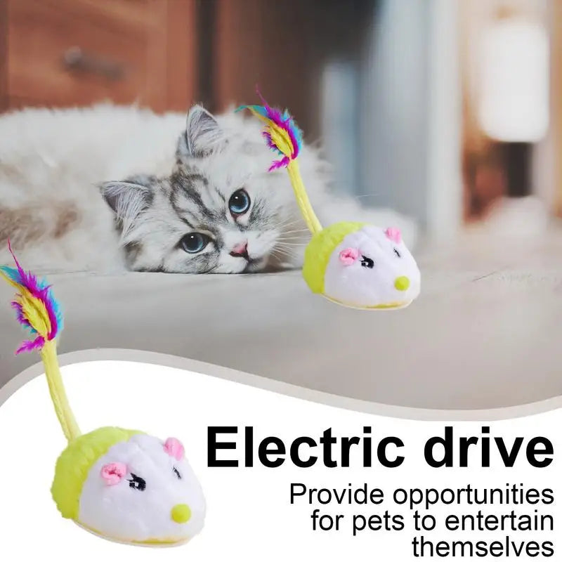 Cat Mouse Toys Automatic Moving Mouse Electric Fun Safe Catnip Toy Pet Toy Soft For Cat Kitten Indoor And Outdoor Play