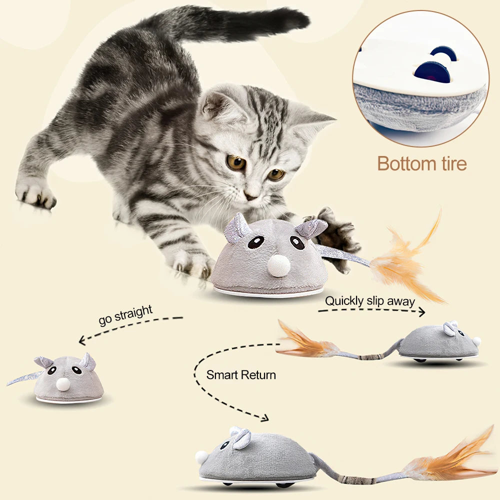 Cat Toys Automatic Interactive Plush Mouse