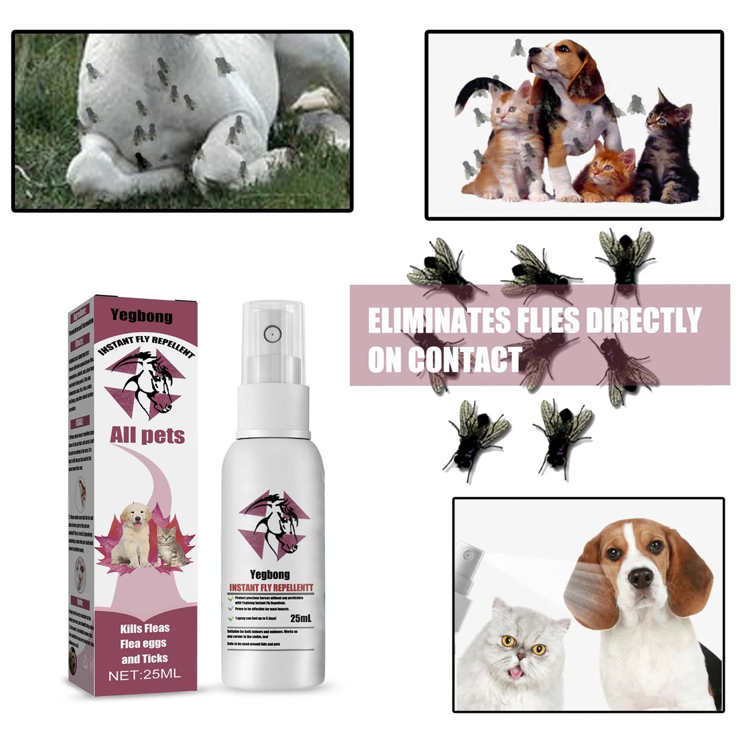 Flea Tick And Mosquitoes Spray For Dogs Cats