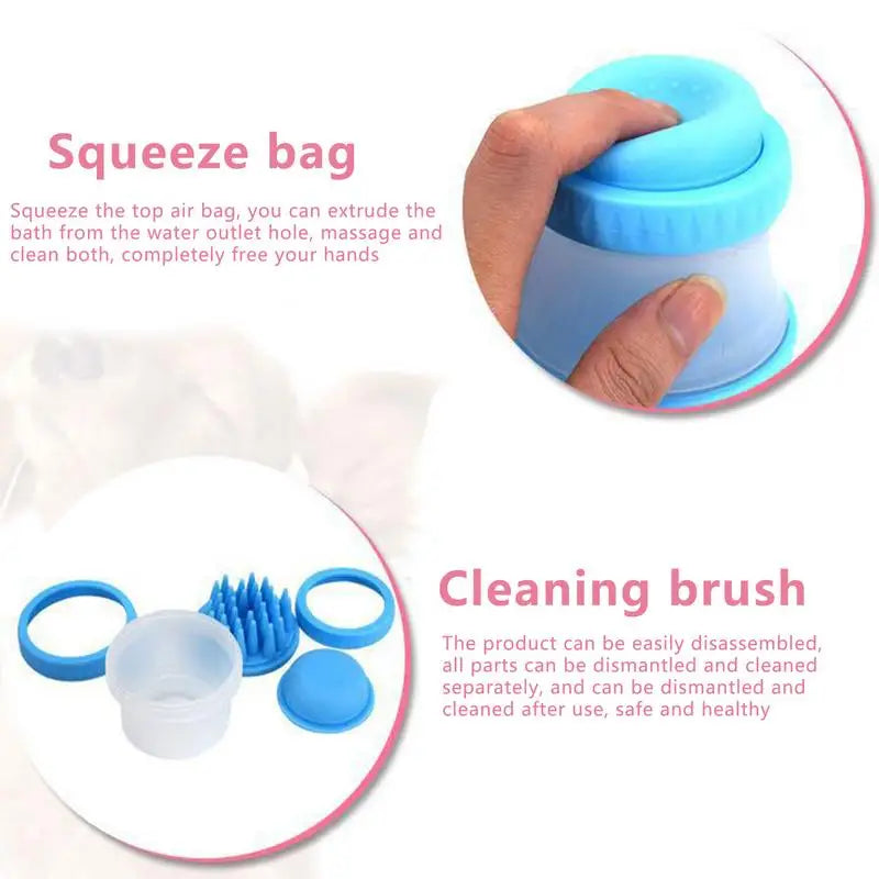 Dog Shower Brush Soothing Massage Rubber Comb