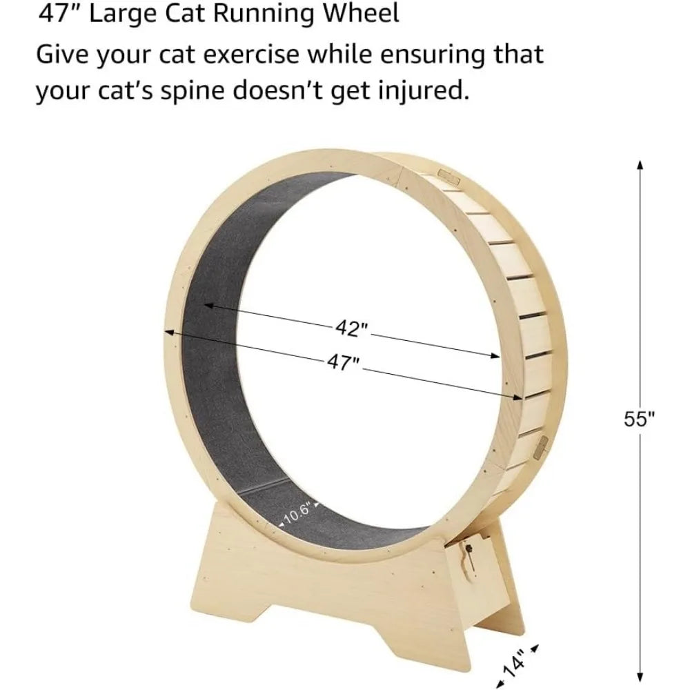 Indoor Pet 47” Large Cat Wheel Exercise