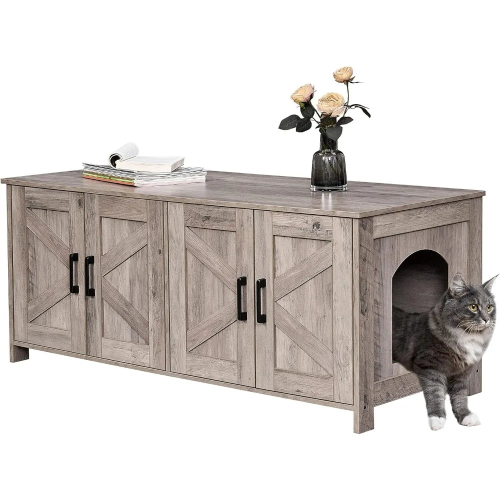 Cat Litter Box Enclosure, Litter Box Furniture Hidden