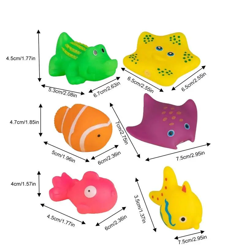 Swimming Pool Cat Toy 6pcs Kitten Pool Water Squeaky