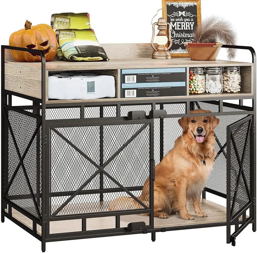 43 Inch Dog Kennel with 3 Drawers