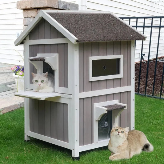 Bed for Cats Weatherproof Outdoor Cat House for Feral Cats