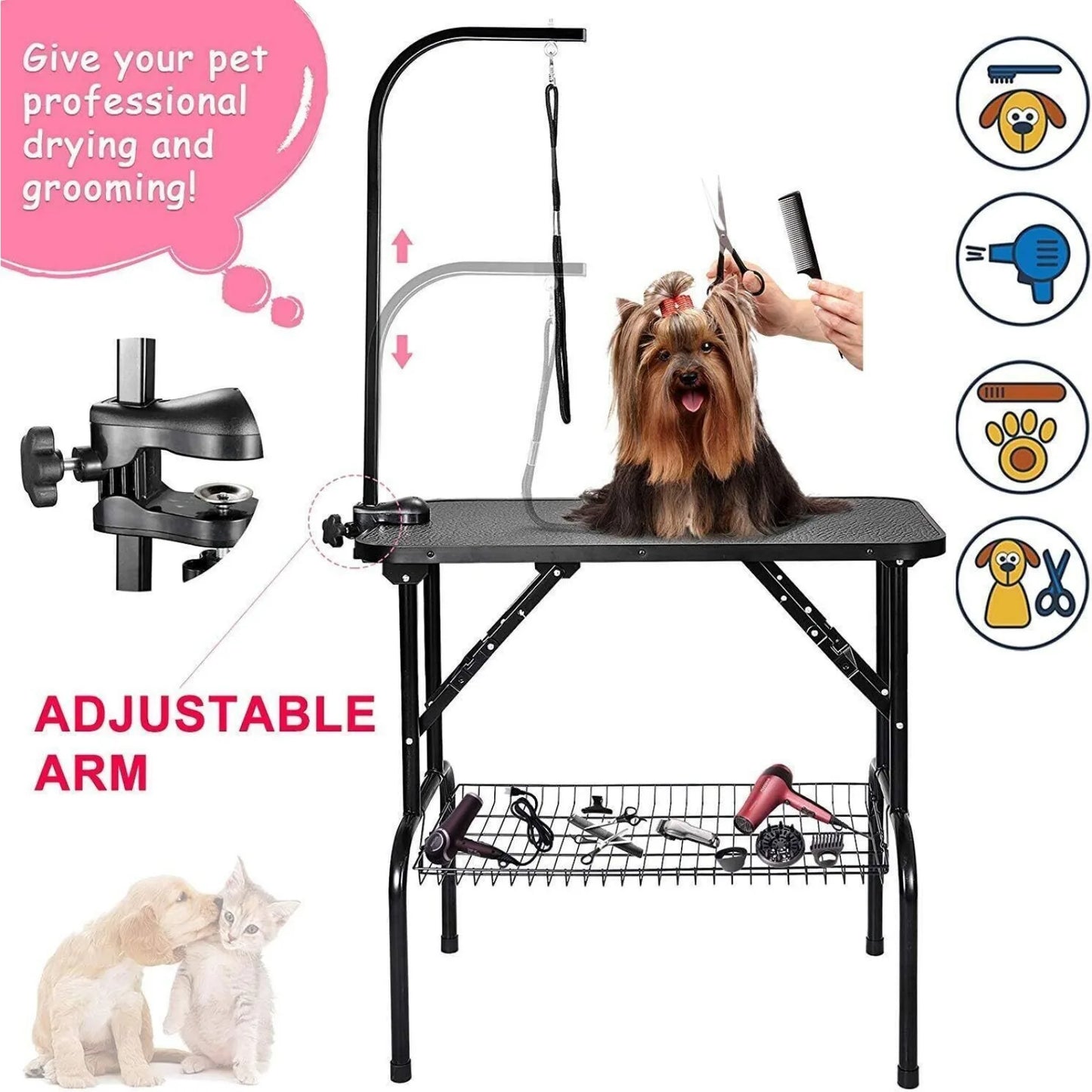 32 Inch Folding Pet Grooming Table - Mr. Rogers' Pet Supplies 		