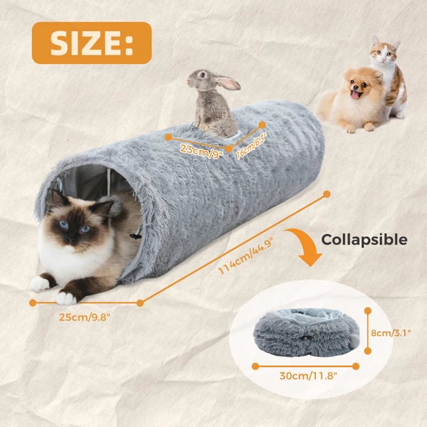 Collapsible Cat Tunnel Tube Play Tent Cat Toy