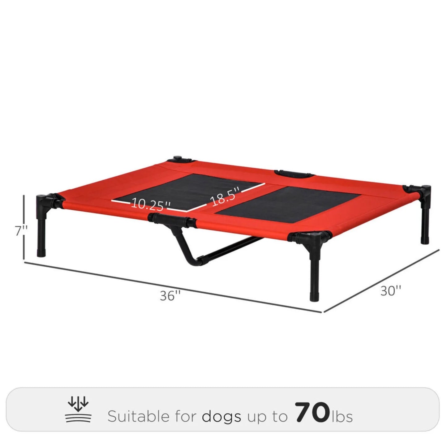 US Large Elevated Camping Pet Cot