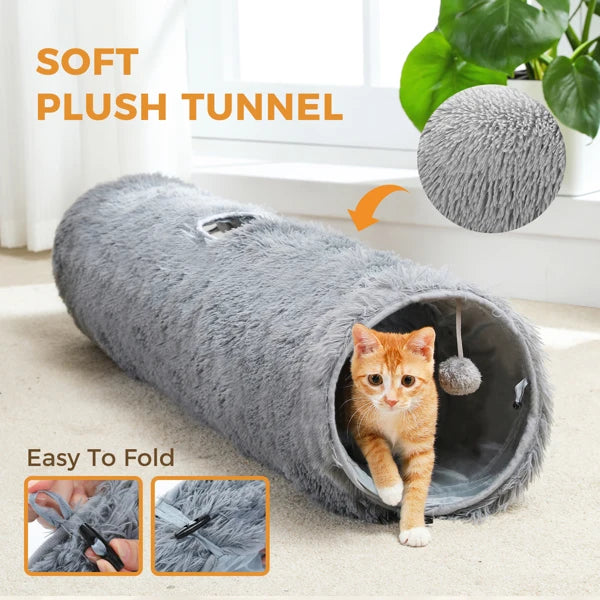 Collapsible Cat Tunnel Tube Play Tent Cat Toy