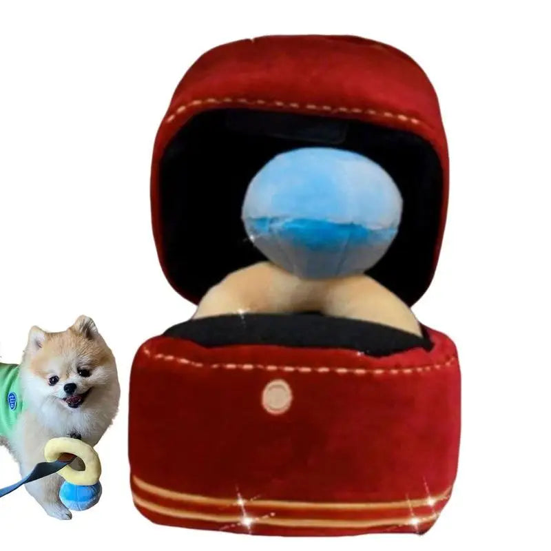 Pet Toy Ring Box Plush Toy Love Diamond Ring Case